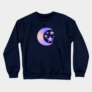 Pastel Dreamy Moon and Stars Crewneck Sweatshirt
